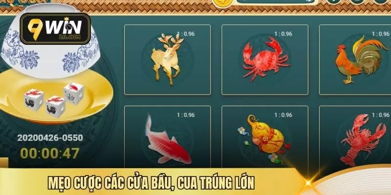 Mẹo cược các cửa bầu, cua trúng lớn